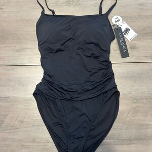 La Blanca Island Goddess Black One-Piece Swimsuit